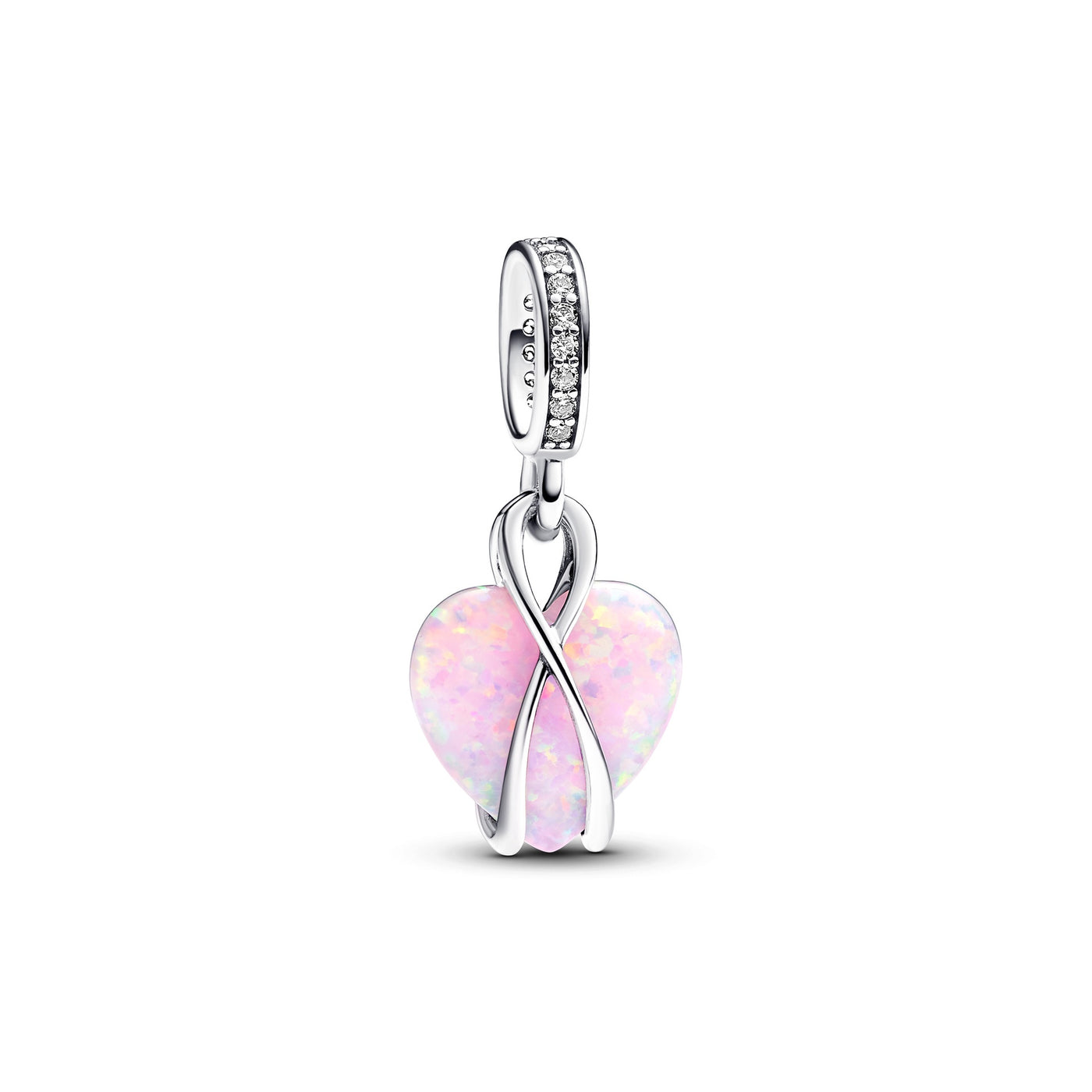 Pandora Mom Opalescent Heart Dangle Charm