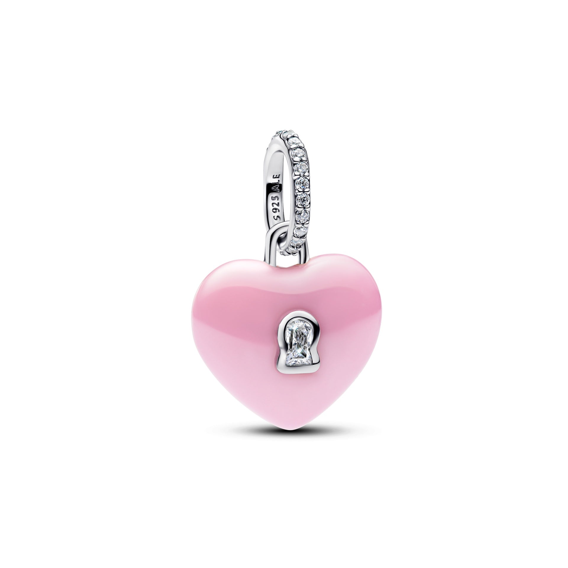 Pandora Pink Ceramic Heart Padlock Dangle Charm – Pancharmbracelets
