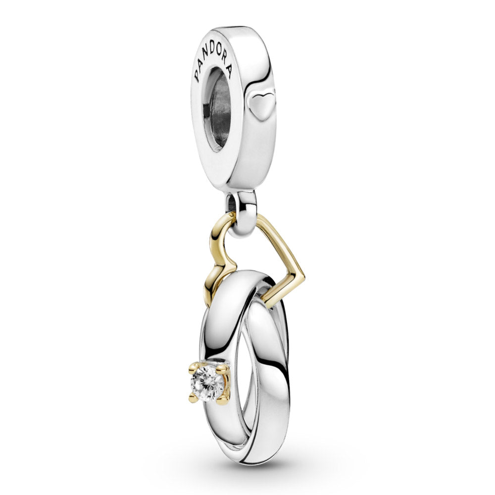 Pandora Signature Two-tone I-D Pavé Bangle | Two-tone