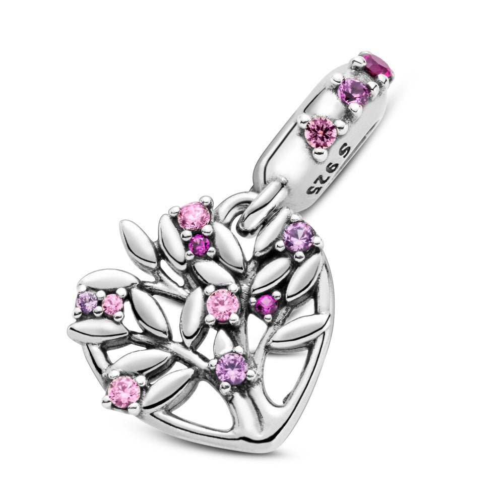 Pandora Pink Heart Family Tree Dangle Charm – Pancharmbracelets