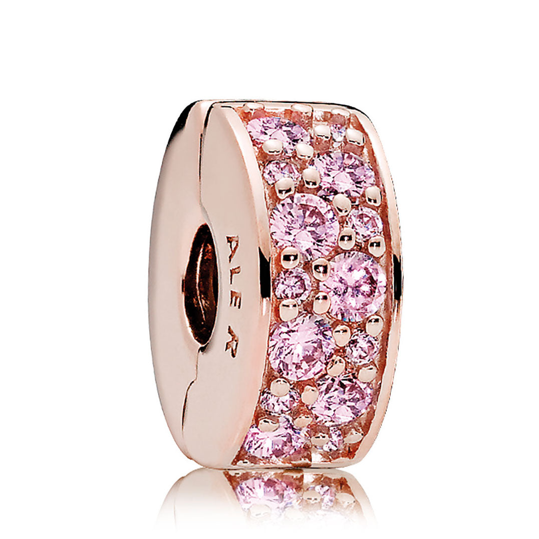 PANDORA CLIP ピンクストーン付き Pandora Pink CZ Shining Elegance Clip – Pancharmbracelets