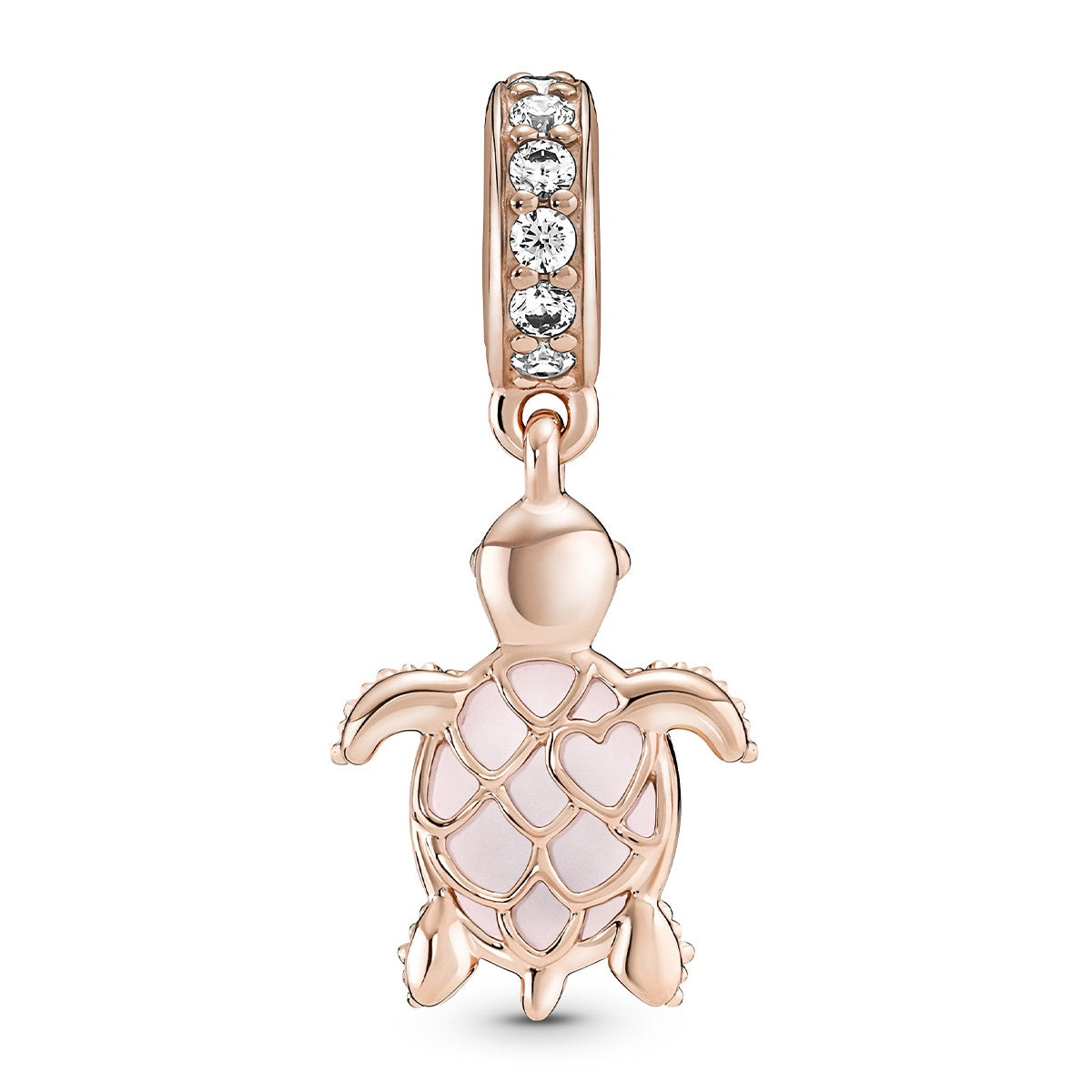 Pandora Pink Sea Turtle Murano Glass Dangle Charm