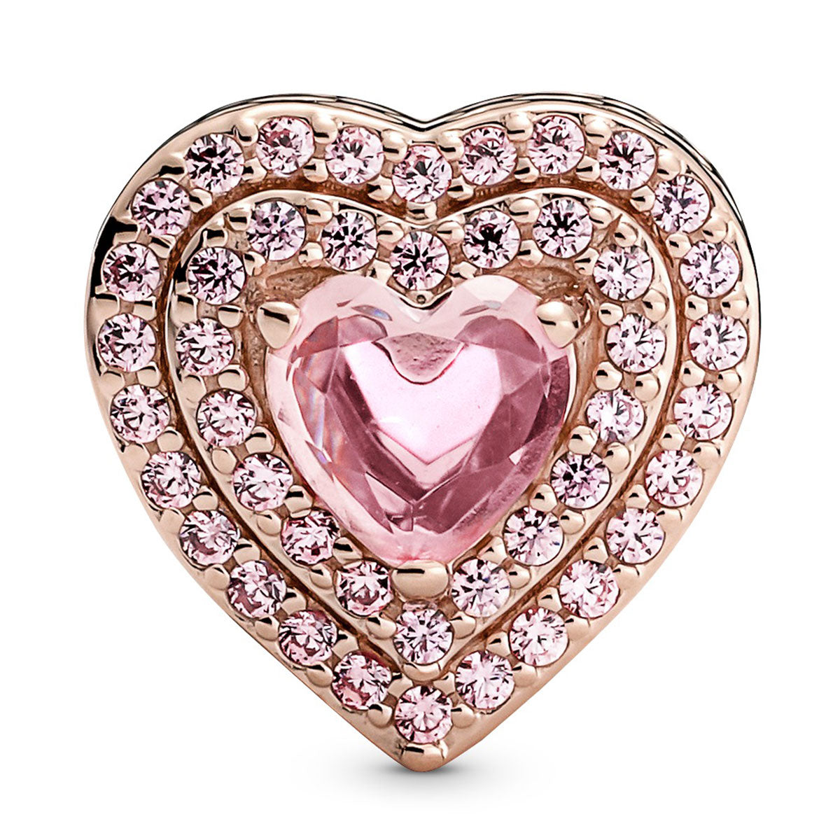 Pandora Sparkling Levelled Heart Charm – Pancharmbracelets