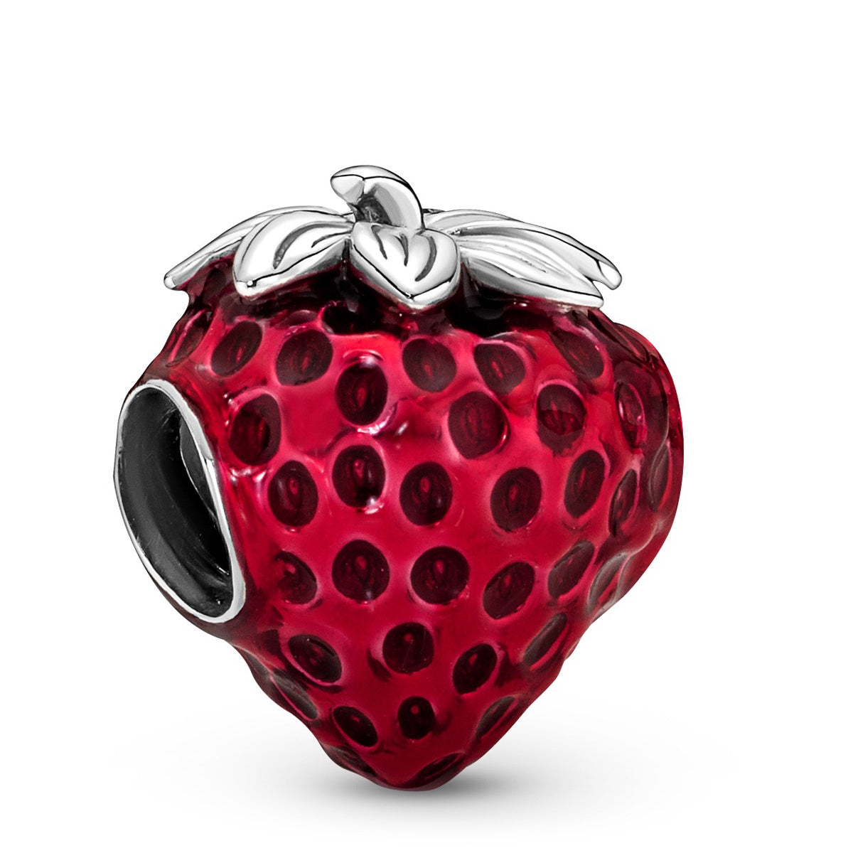seeded strawberry fruit charm Pandora Seeded Strawberry Fruit Charm