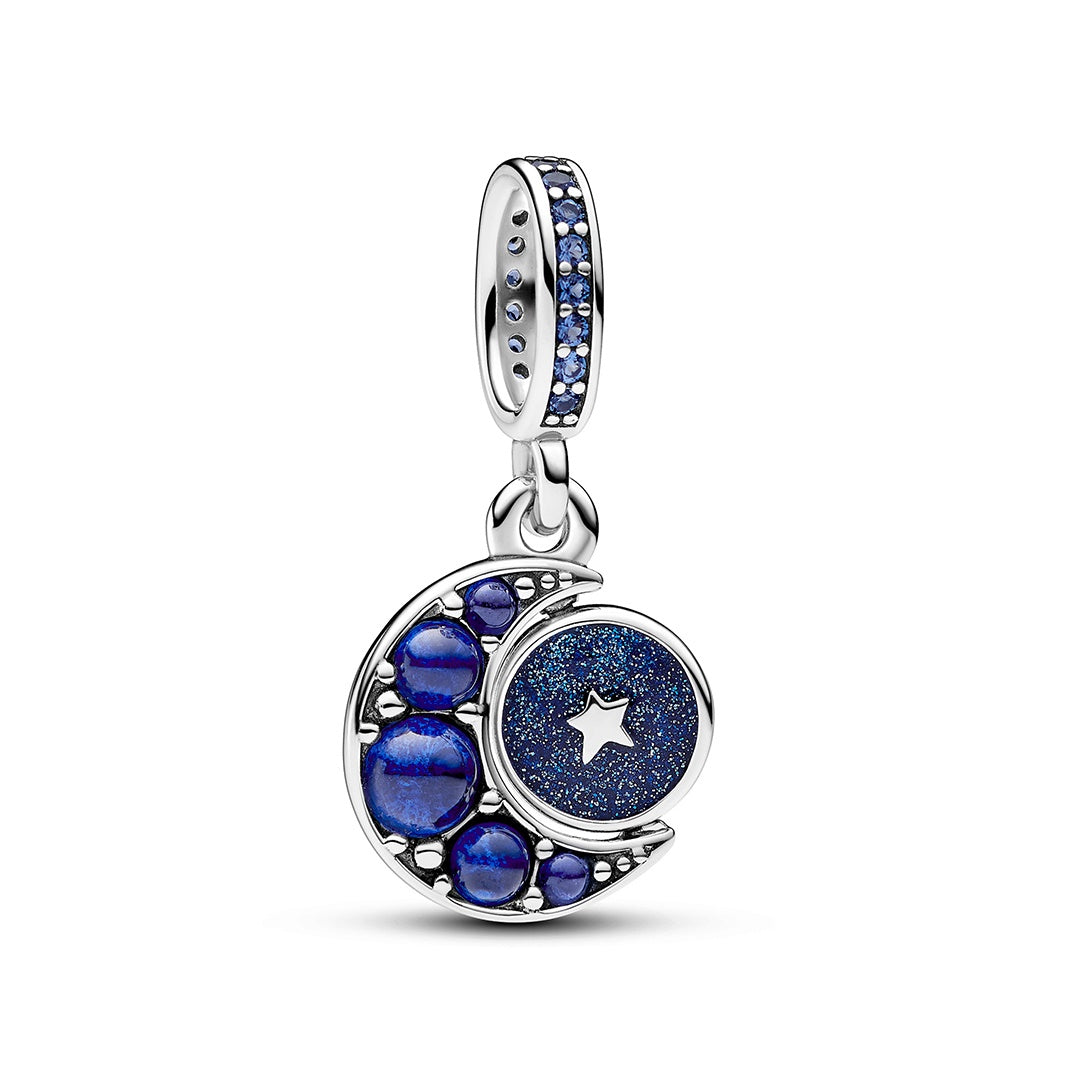 Sparkling Moon Spinning Dangle Charm