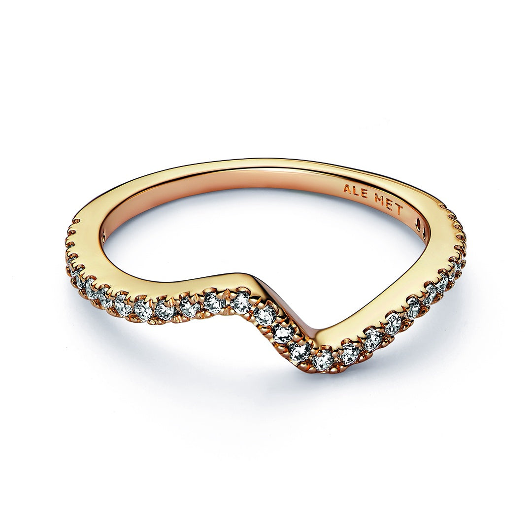Pandora Sparkling Wave Ring – Pancharmbracelets - Main Image
