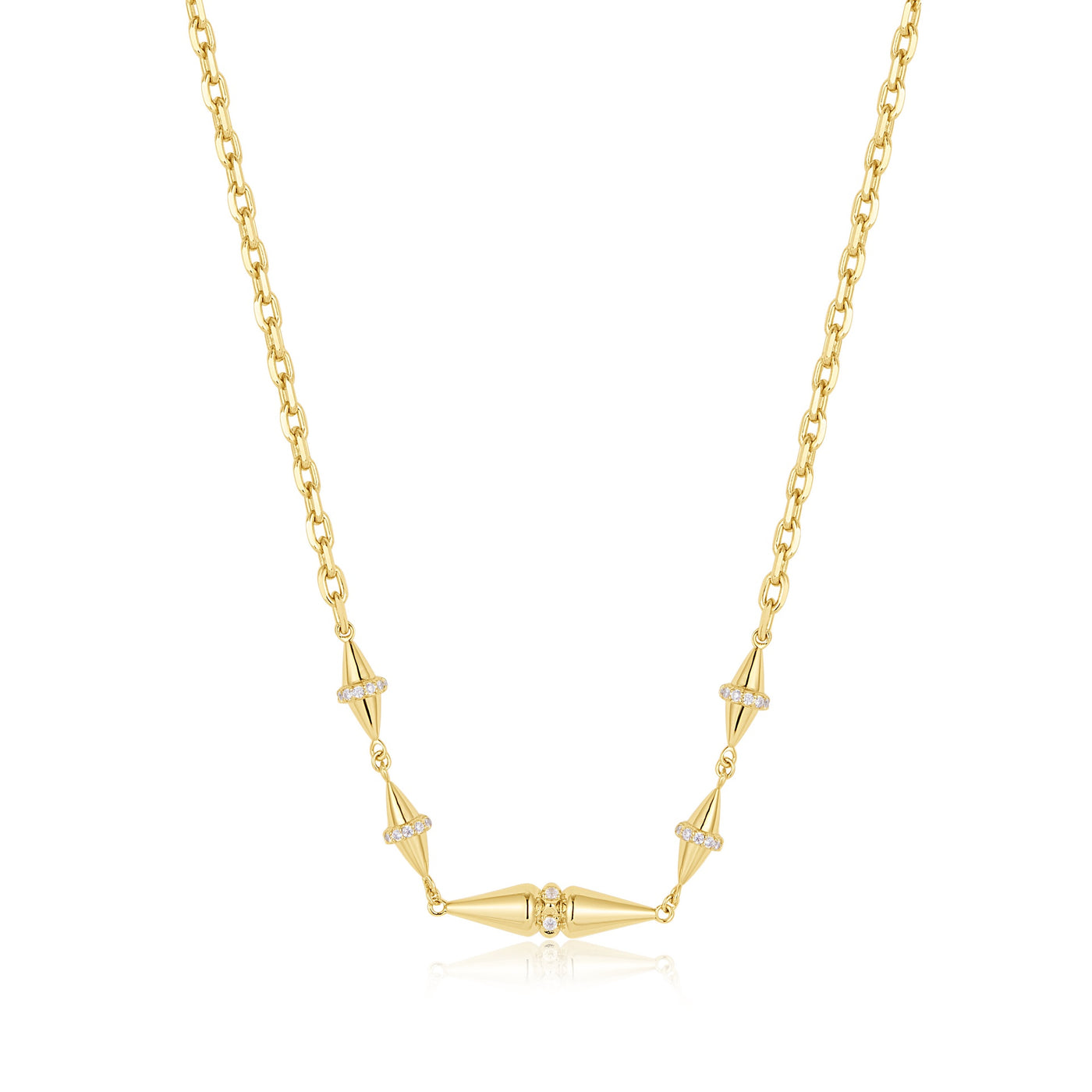 Polished Punk - Gold Geometric Chain Necklace