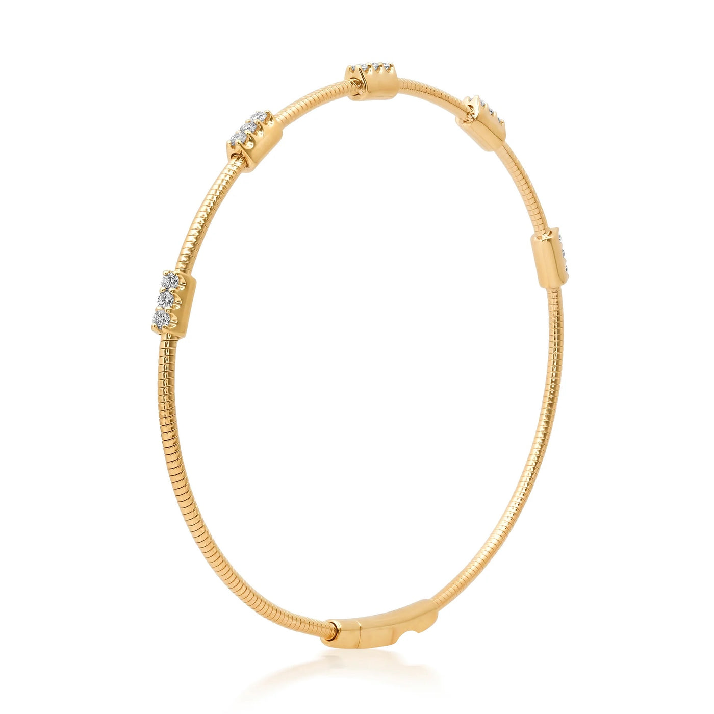 1/5 CTW Diamond Bangle / 14k Gold