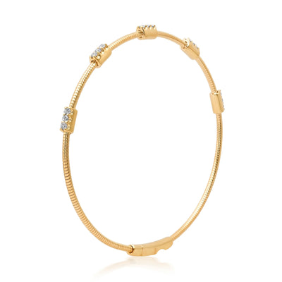 1/5 CTW Diamond Bangle / 14k Gold