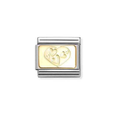 Composable Classic Link, Hearts Plaque