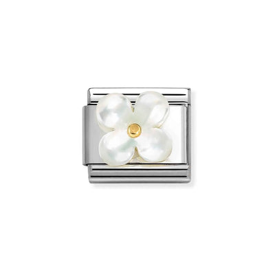 Composable Classic Link, Flower White Mother of Pearl