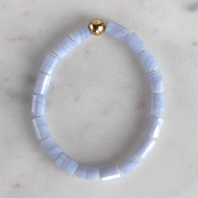 Blue Lace Agate Stretch Bracelet