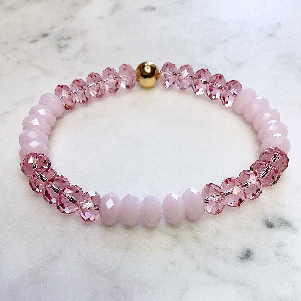 Swarovski Crystal Elements - Pink Stretch Bracelet