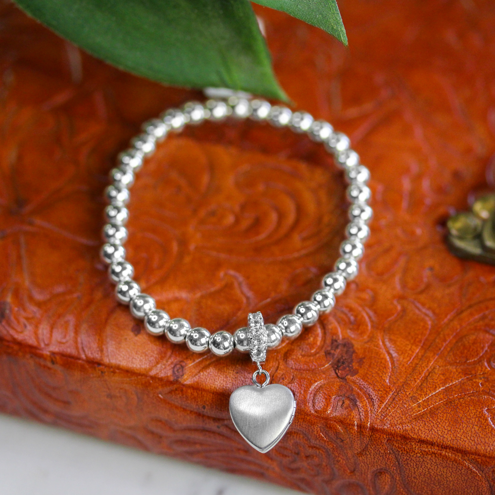 Heart Locket Stretch Bracelet