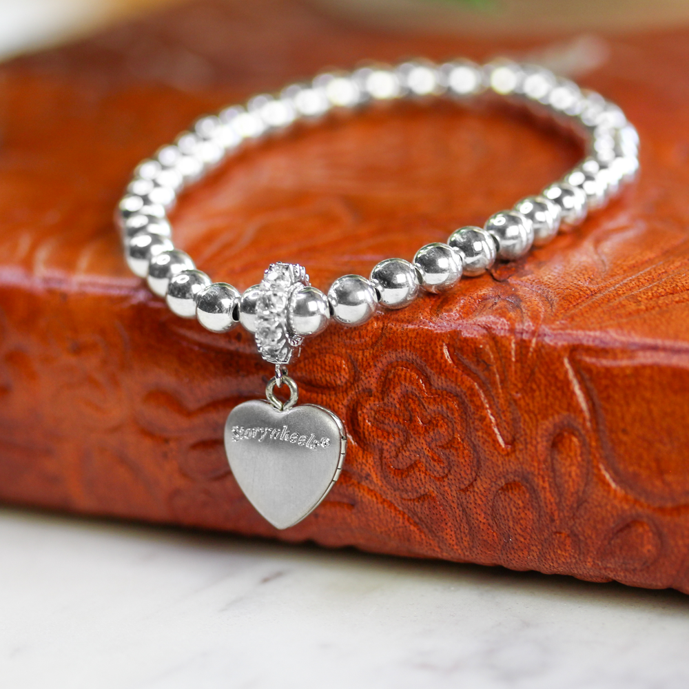 Heart Locket Stretch Bracelet
