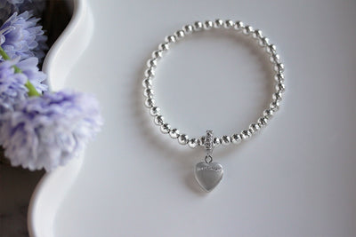 Heart Locket Stretch Bracelet