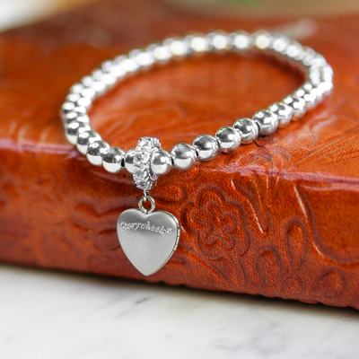 Heart Locket Stretch Bracelet