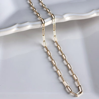 Mid Weight 14KTGF Paperclip Chain Necklace