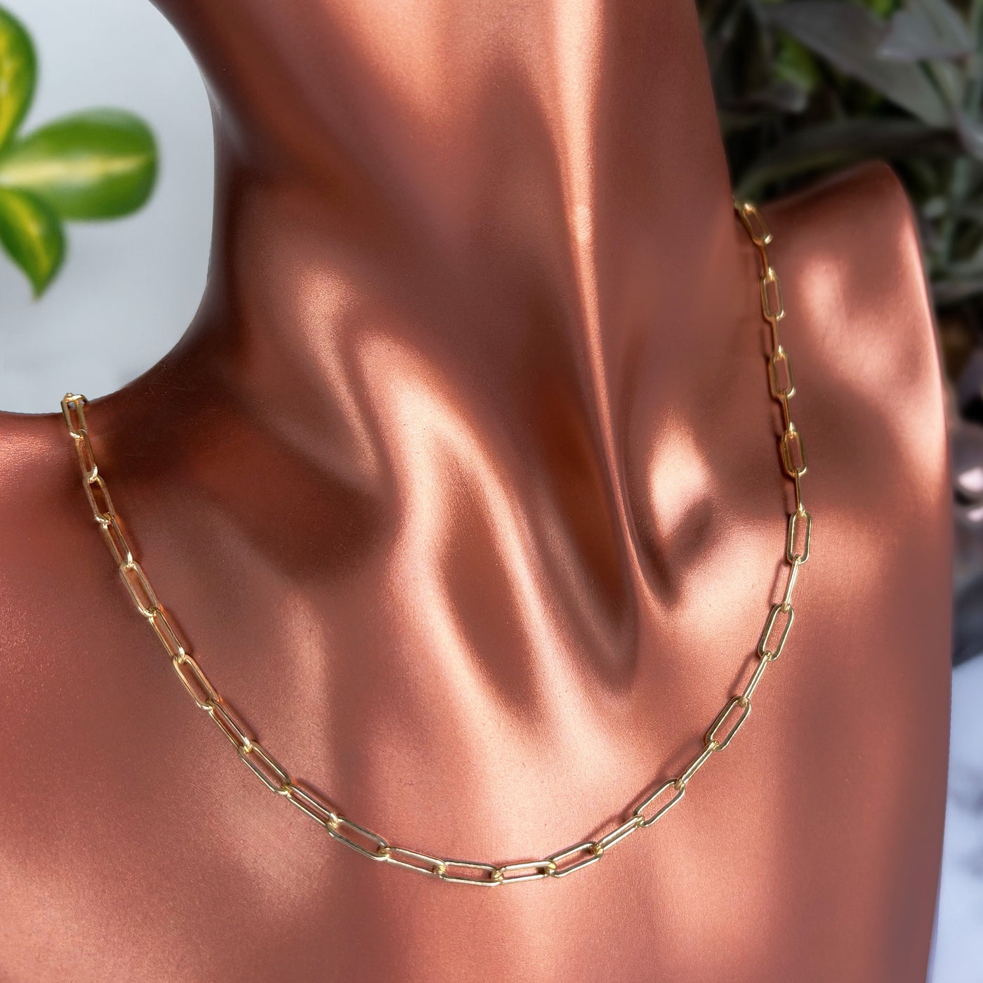 Mid Weight 14KTGF Paperclip Chain Necklace