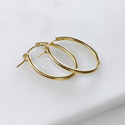 14k Gold-Filled Oval Hoops