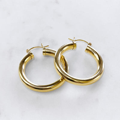 14k Gold-Filled Round Hoops