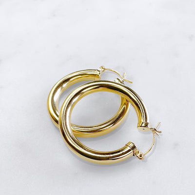 14k Gold-Filled Round Hoops