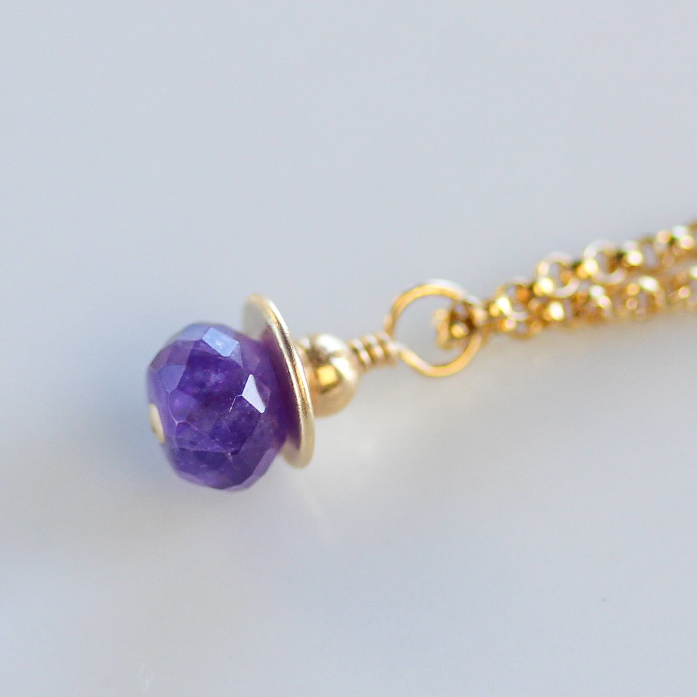 Genuine Birthstone Necklace February - Amethyst