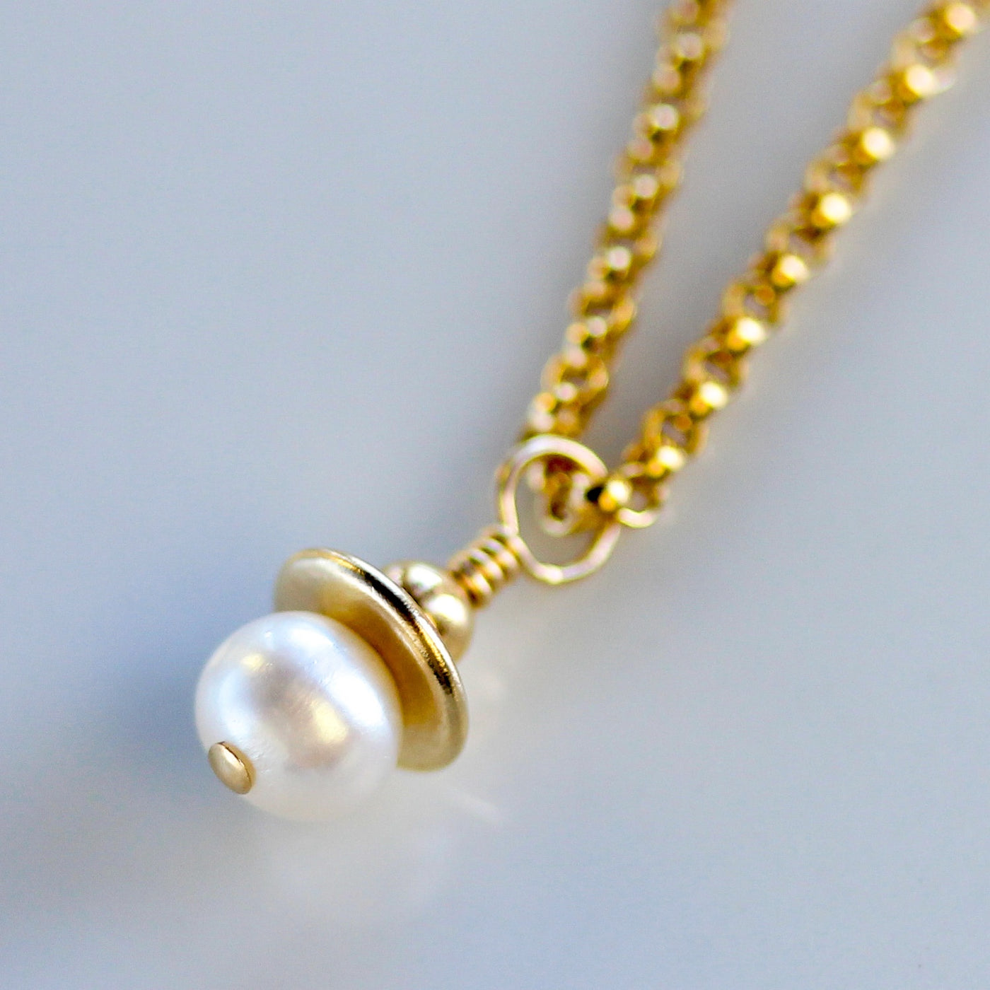 Genuine Birthstone Necklace June - Pearl