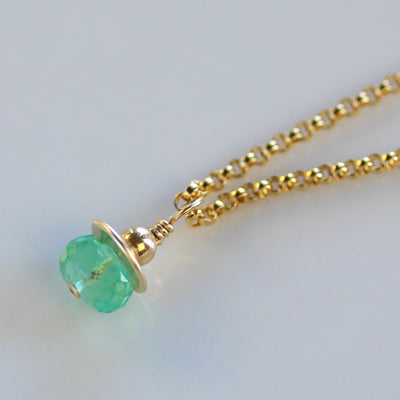Genuine Birthstone Necklace May - Emerald