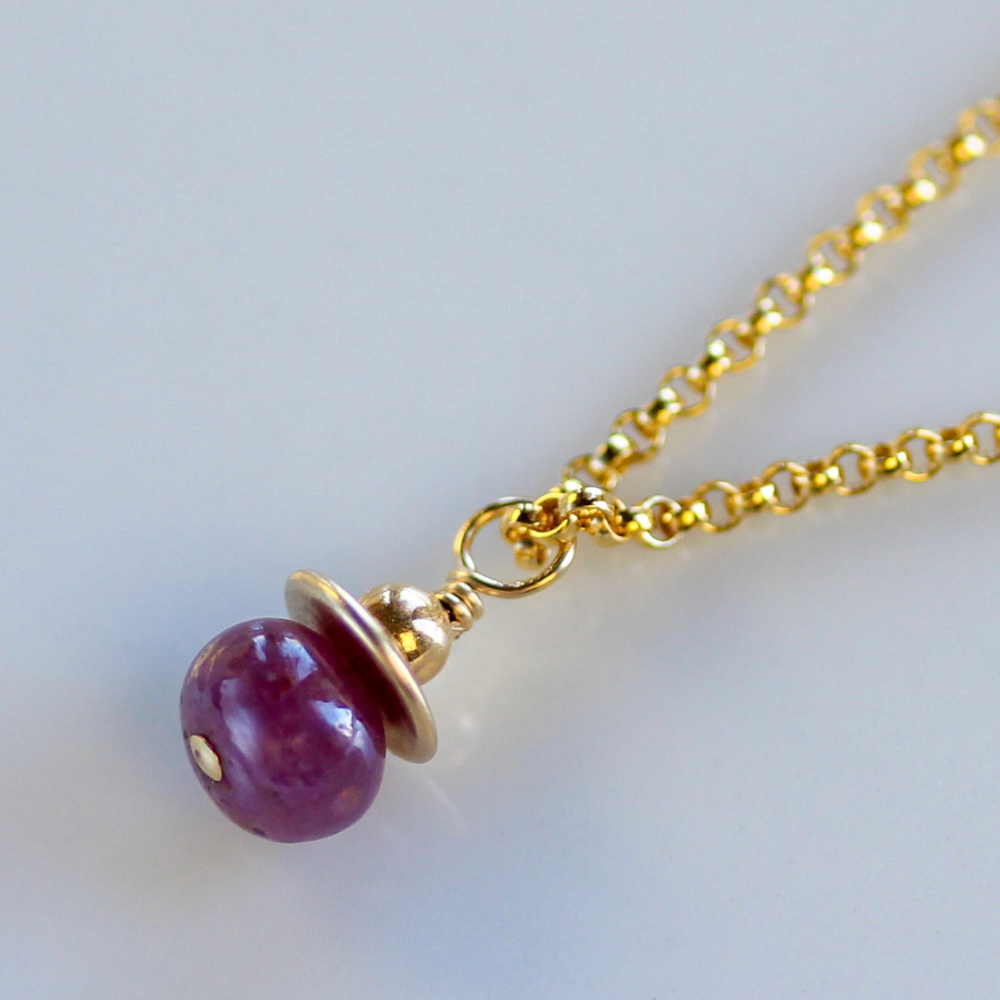 Genuine Birthstone Necklace July - Ruby
