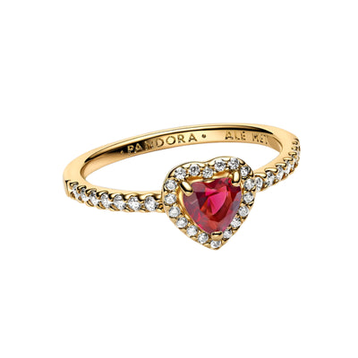 Elevated Red Heart Ring