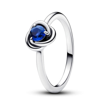 September Princess Blue Eternity Circle Ring