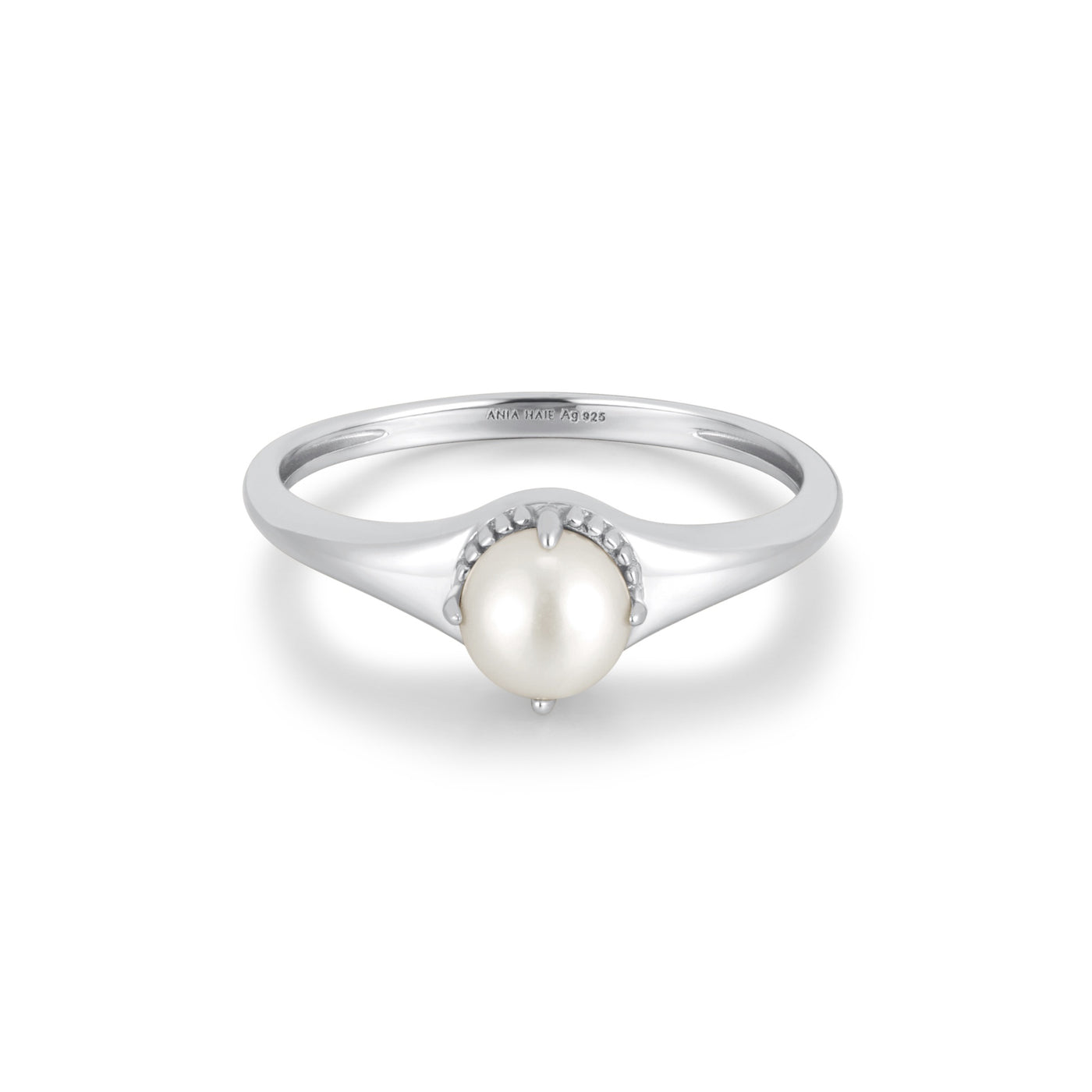 Chic Creator - Silver Freshwater Pearl Stacking Ring