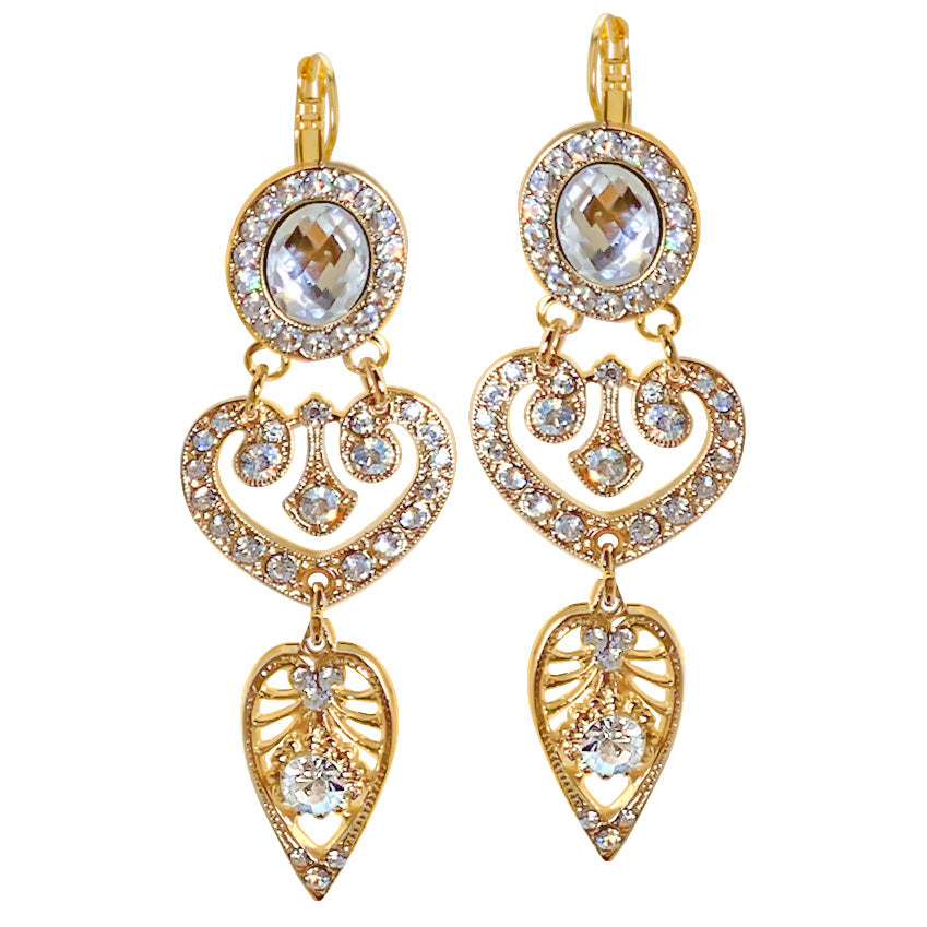 Mariana Oval & Heart On A Clear Day Earrings