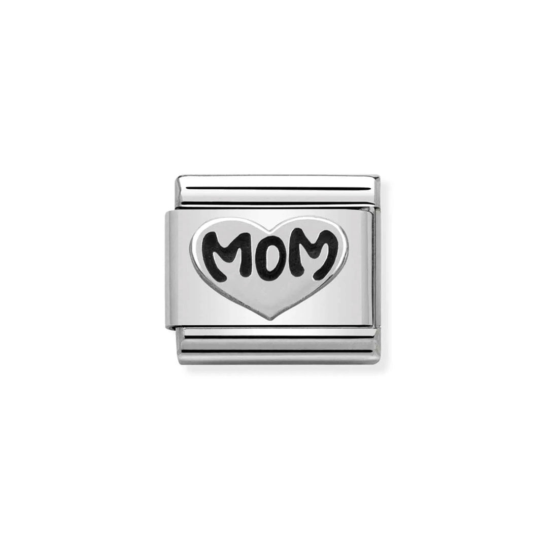 Composable Classic Link, Silver Mom Heart