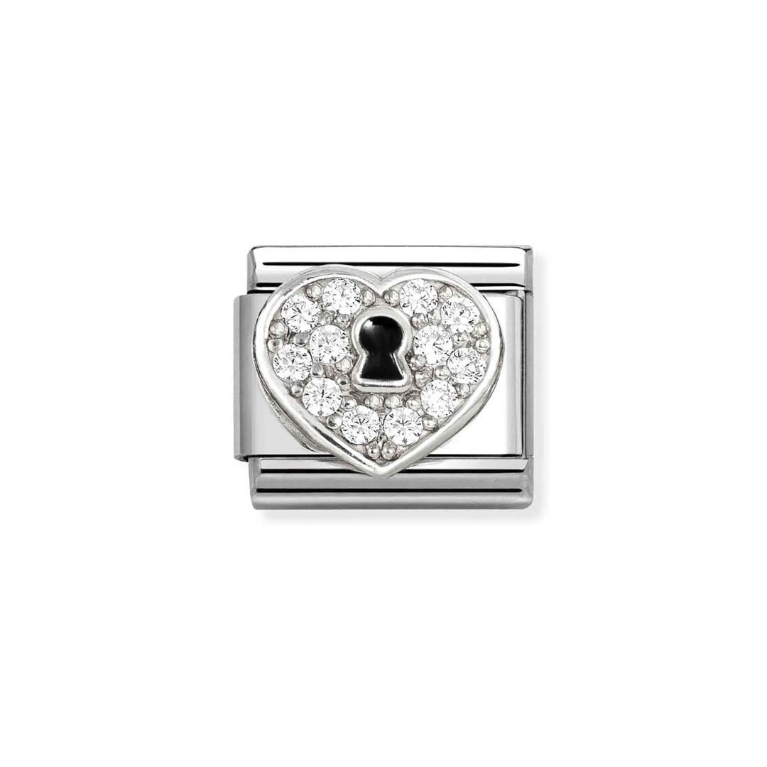 Composable Classic Link, CZ Heart with Keyhole
