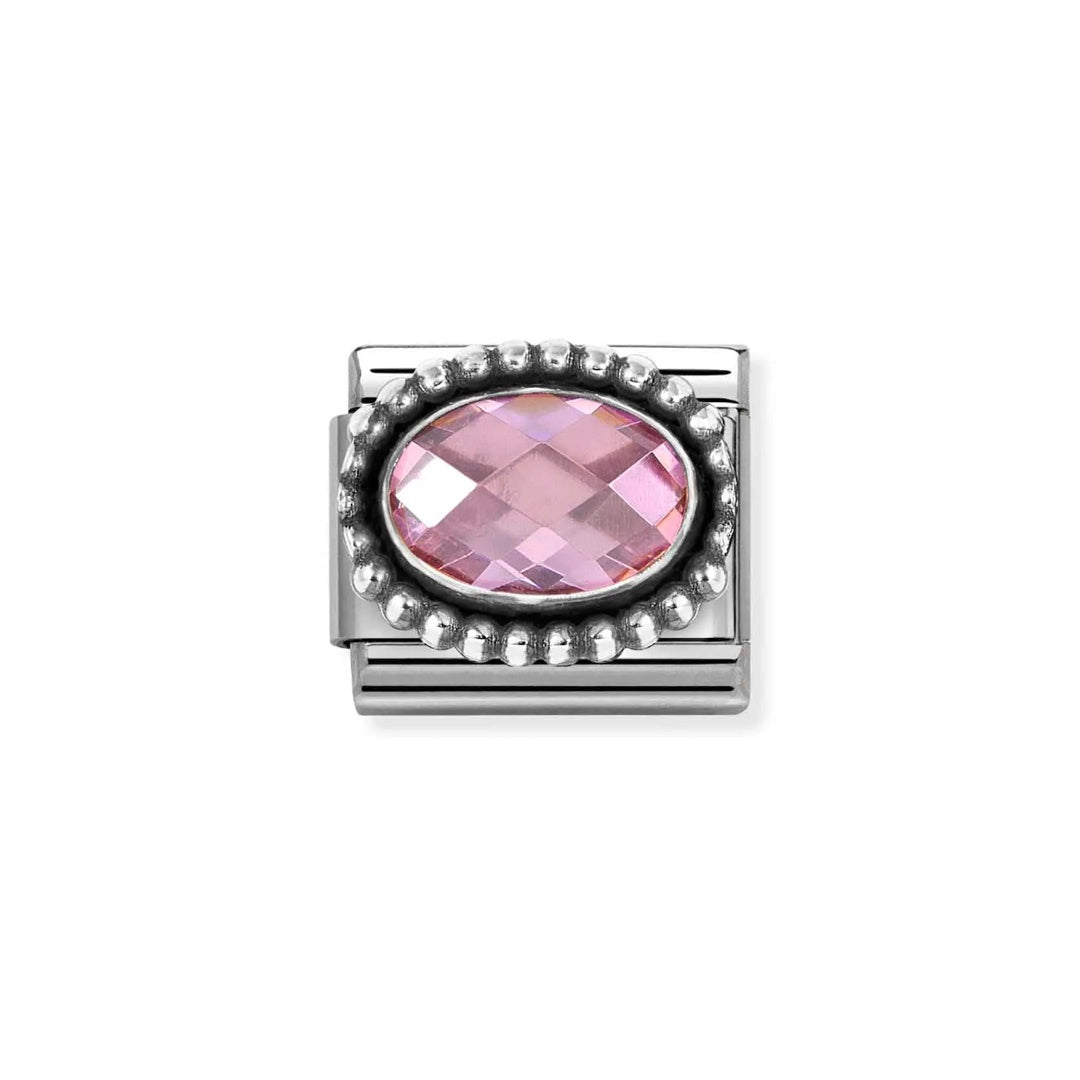 Composable Classic Link, Pink CZ - Vintage Effect