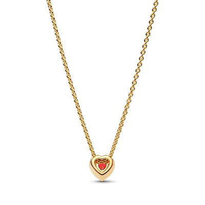 Pandora Red Elevated Heart Necklace