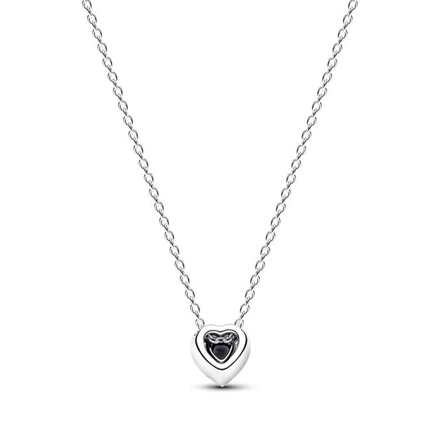 Pandora Black Elevated Heart Necklace