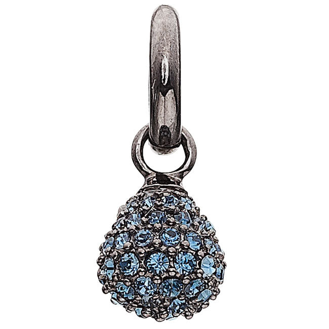 STORY by Kranz & Ziegler Black Rhodium Blue Pavé Drop Charm-343889 RETIRED ONLY 3 LEFT!