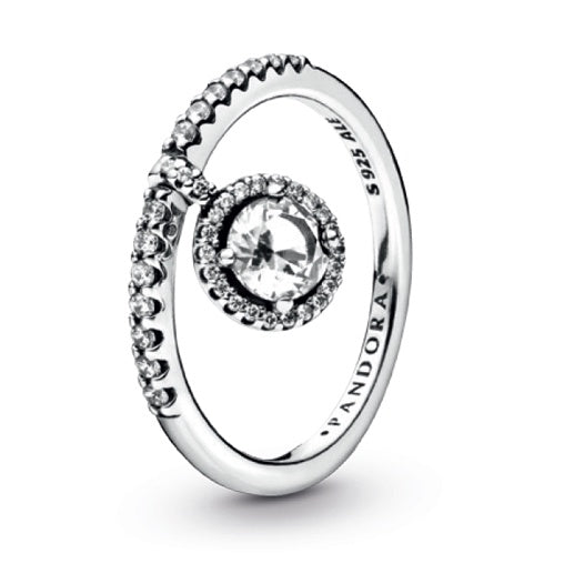 Pandora Dangling Round Sparkle Ring