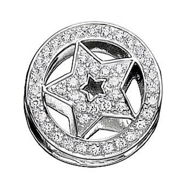 STORY by Kranz & Ziegler Sterling Silver with Clear CZ Star Button RETIRED ONLY 2 LEFT!-339334