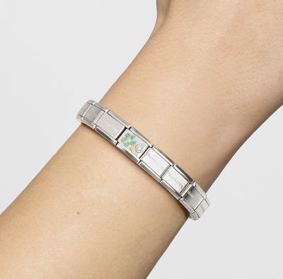 Composable Classic Link, Blue Forget-Me-Knot & CZ