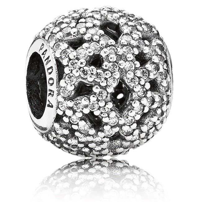 Pandora Shimmering Lace with Clear CZ Charm