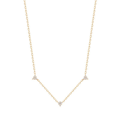 SANDRA | Natural Diamond Triple Station Necklace