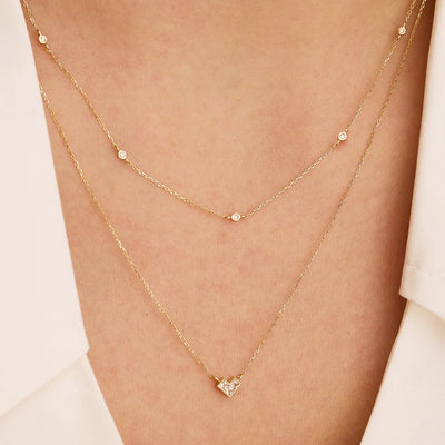 ADELAIDE | Triple White Sapphire Necklace