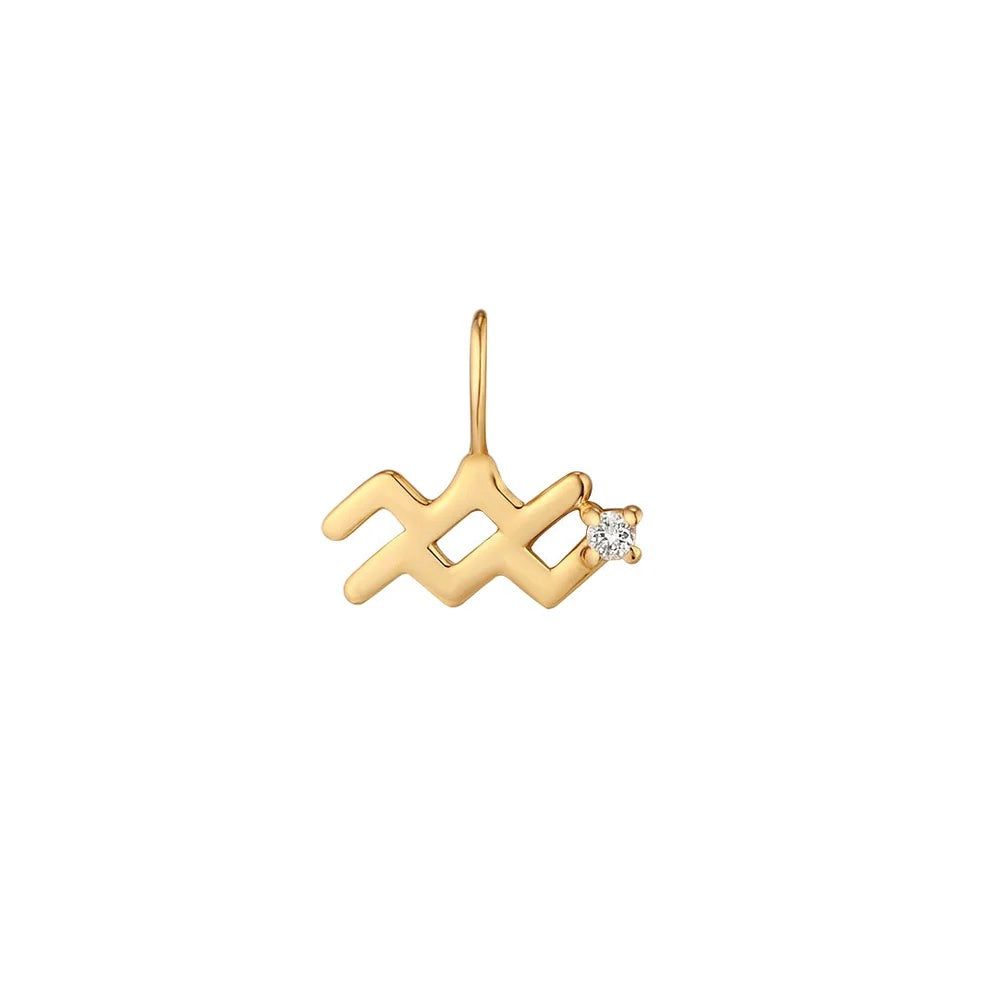 AQUARIUS | Diamond Zodiac Charm