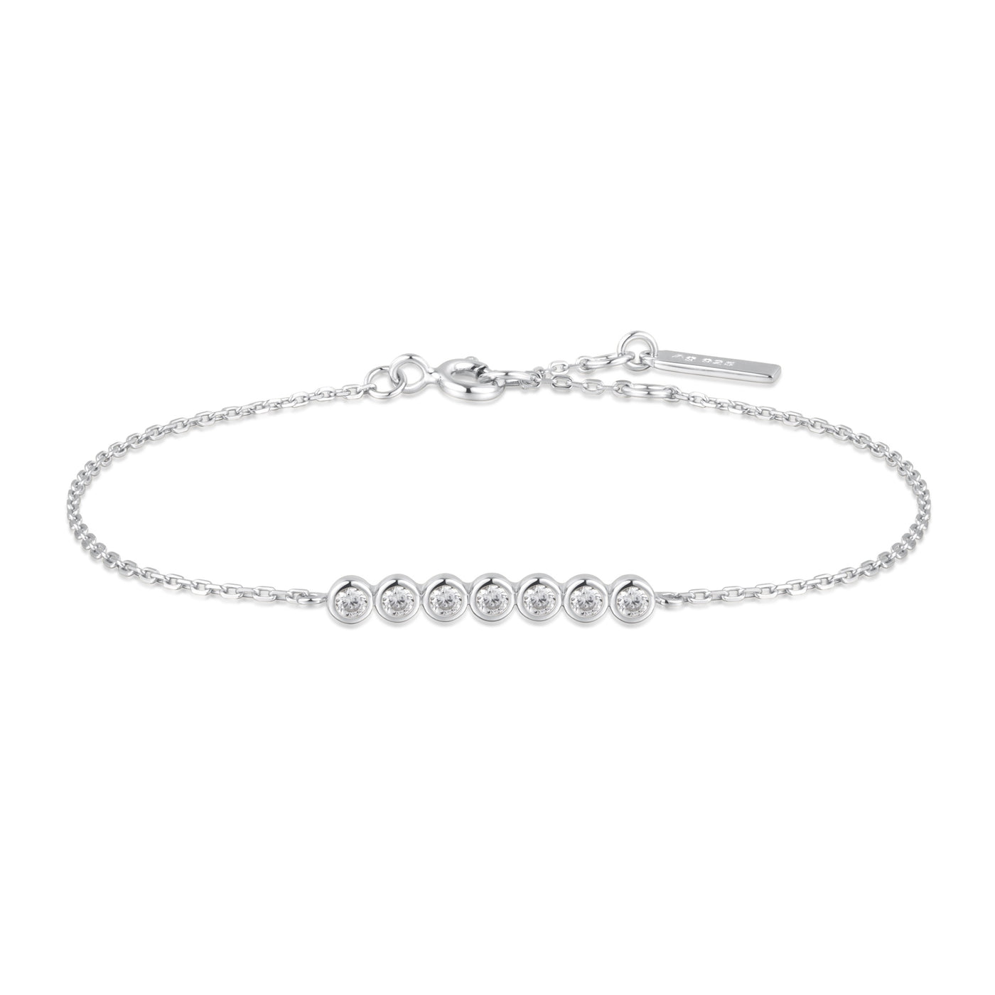 Chic Creator - Silver Bezel Set Bracelet