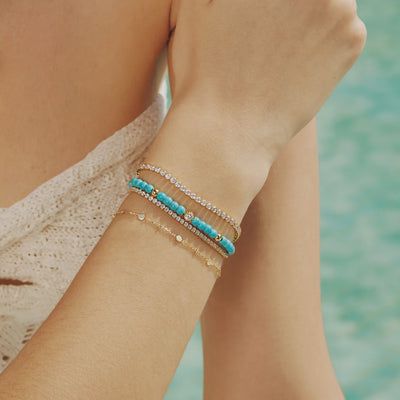 Chill Voyager - Lab Created Turquoise Bracelet