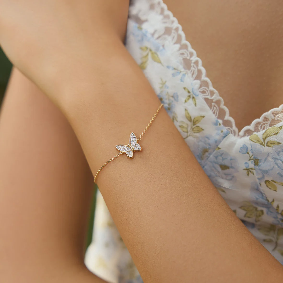 Sunny Sparkler - Butterfly Pave Bracelet